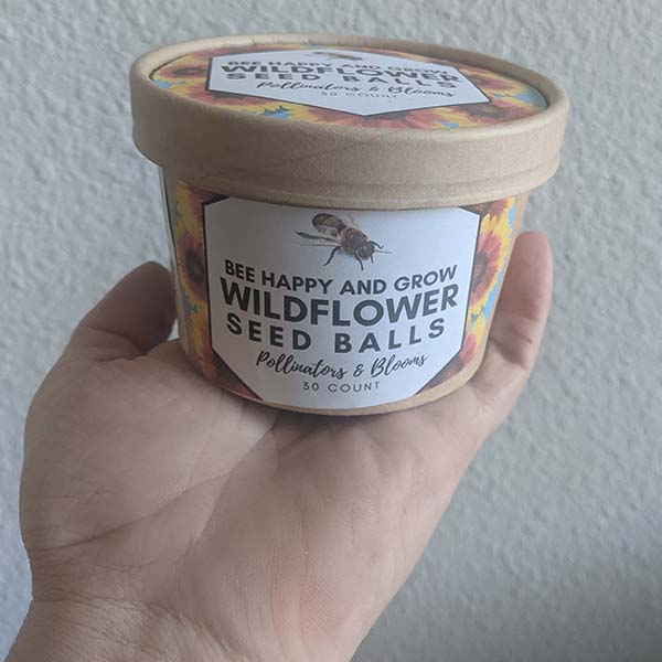 Wildflower Seed Balls in Kraft Pot | Made in USA