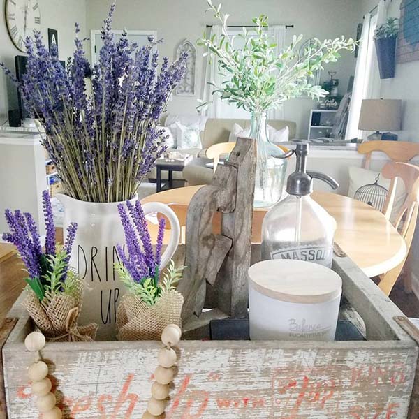 Dried Lavender Bunch, Set Of 2