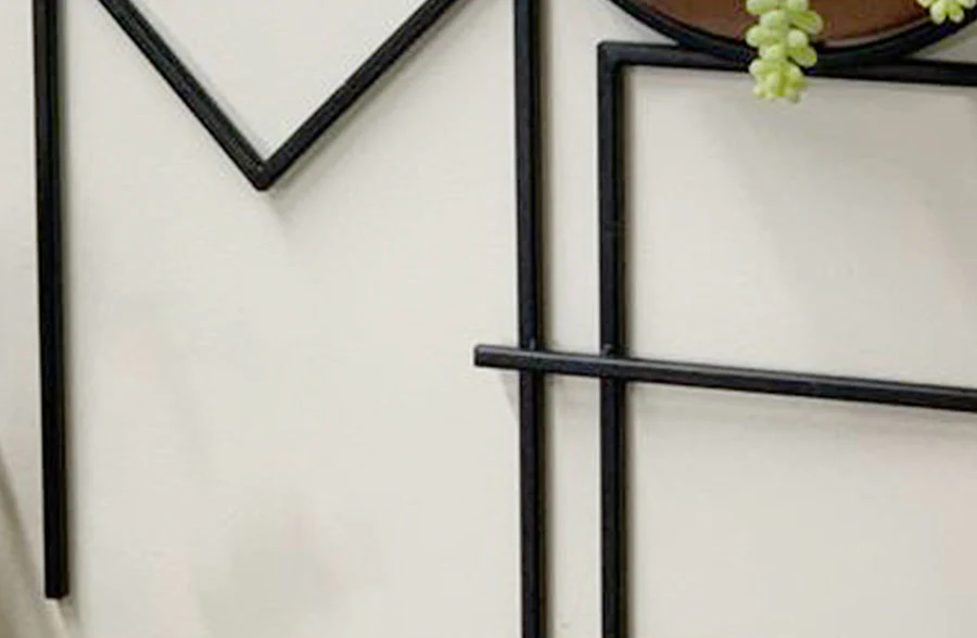 Home Sign with Copper Planter