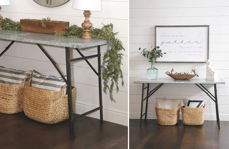 *HUGE* Distressed Galvanized Metal Table