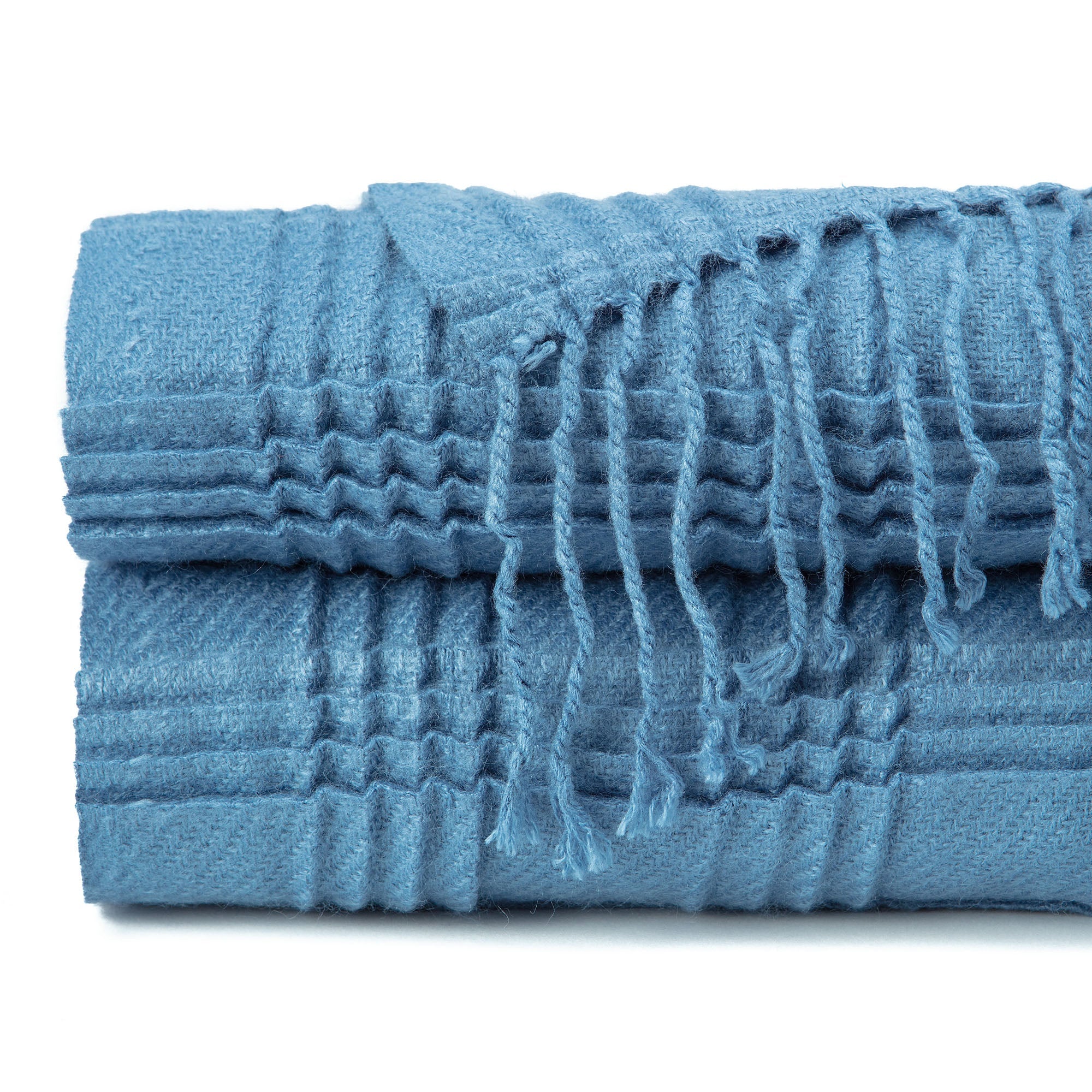 Pleated Plaid Throw Blanket