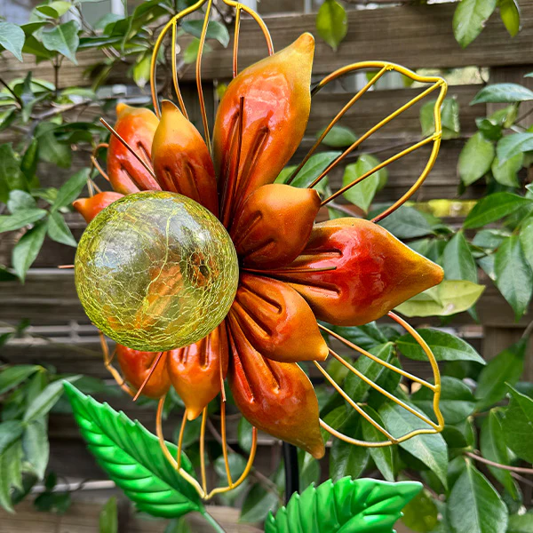 Eco-Friendly Solar Powered Flower Garden Stake