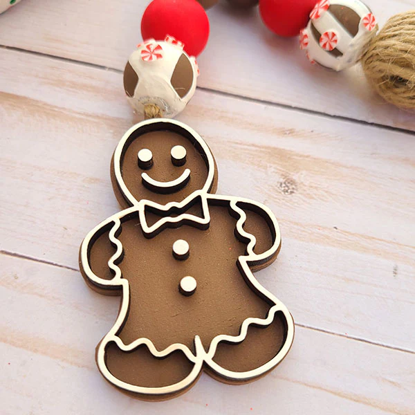 Christmas Beaded Garland with Tassels, Pick Your Style