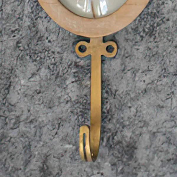 Oval Pressed Flower Wall Hanging Hooks, Set of 3