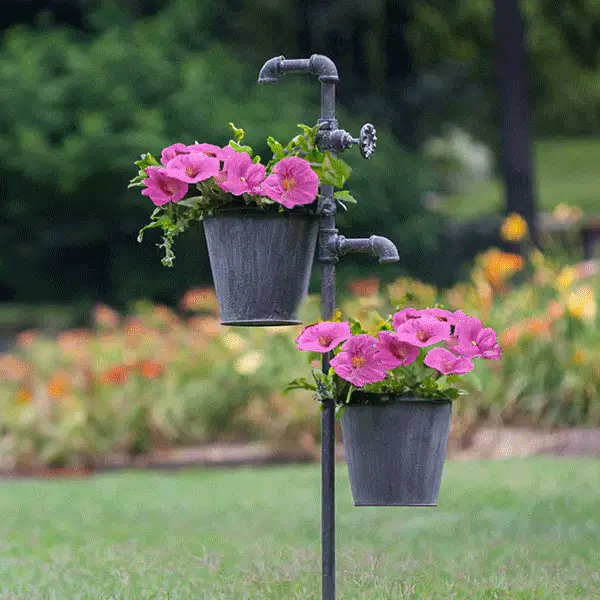 Vintage Pails and Spigots Garden Stakes, Pick Your Style