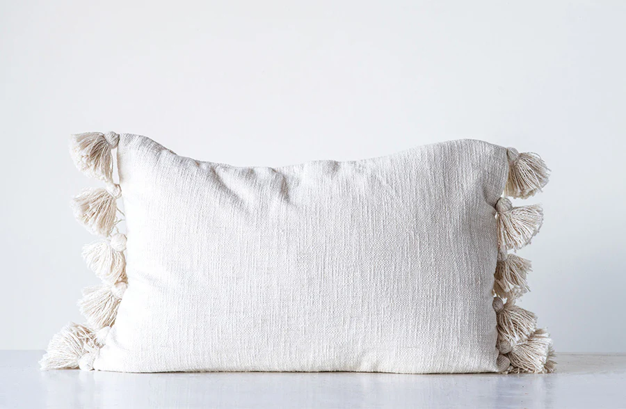 Tassel Edge Pillow, Pick Your Size