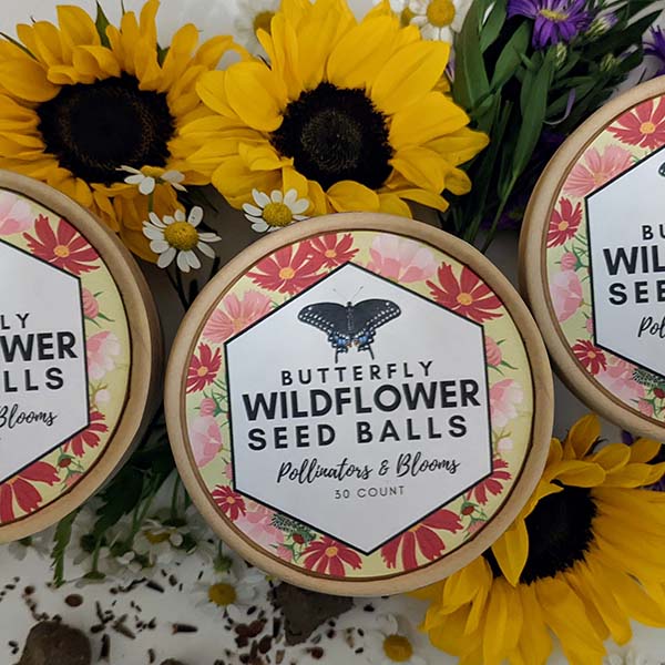 Wildflower Seed Balls in Kraft Pot | Made in USA