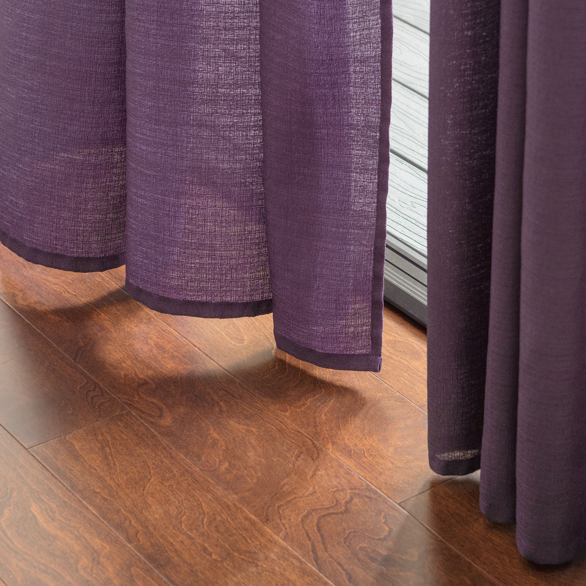 Faux Belgian Flax Solid Curtains