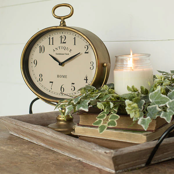 Antique Bronze Tabletop Clock