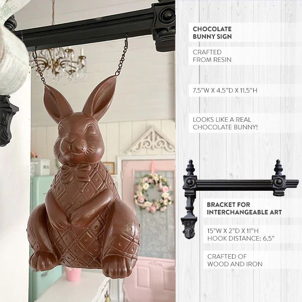 3D Chocolate Bunny Sign With New Bracket Option | Our 