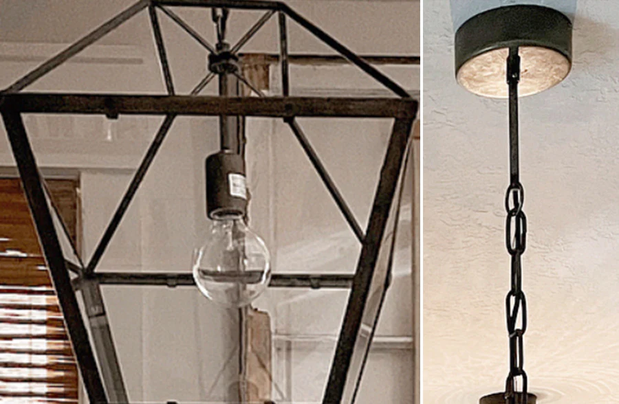 Geometric Iron Chandelier