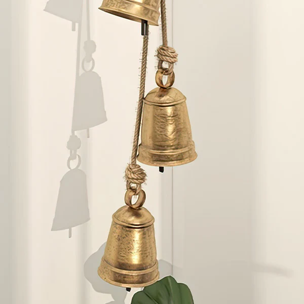 Hanging Rustic Gold Christmas Bells, Choose Your Style