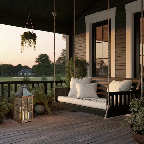 Wooden Lantern with Three LED Candles