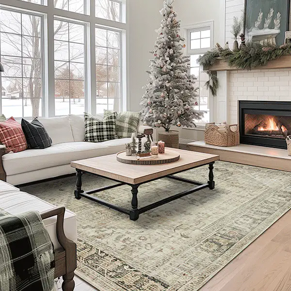 Desert Beige Vintage Rug, Choose Your Size