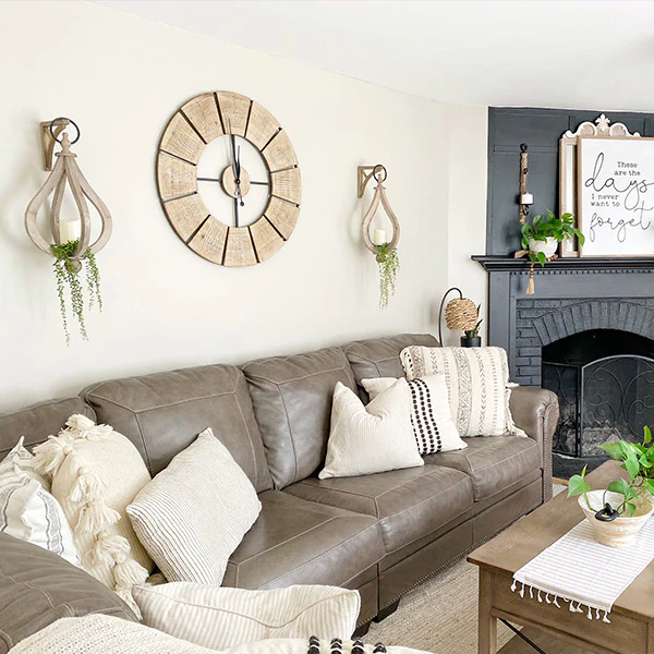 LARGE Windmill Inspired Wooden Clock