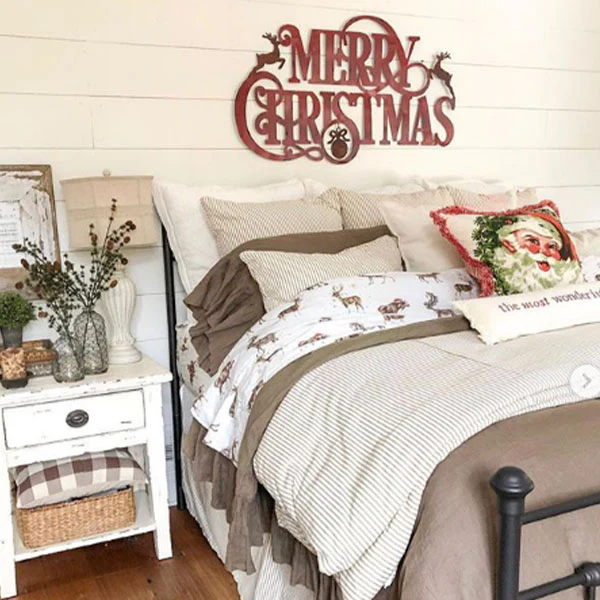 Huge Metal Merry Christmas Sign