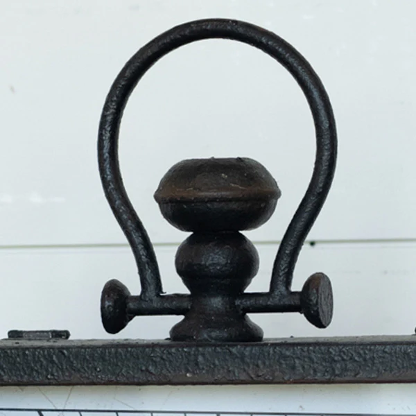 LARGE Aged Metal Tabletop Clock