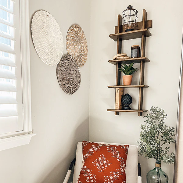 4 Tier Ladder Wall Shelf Unit