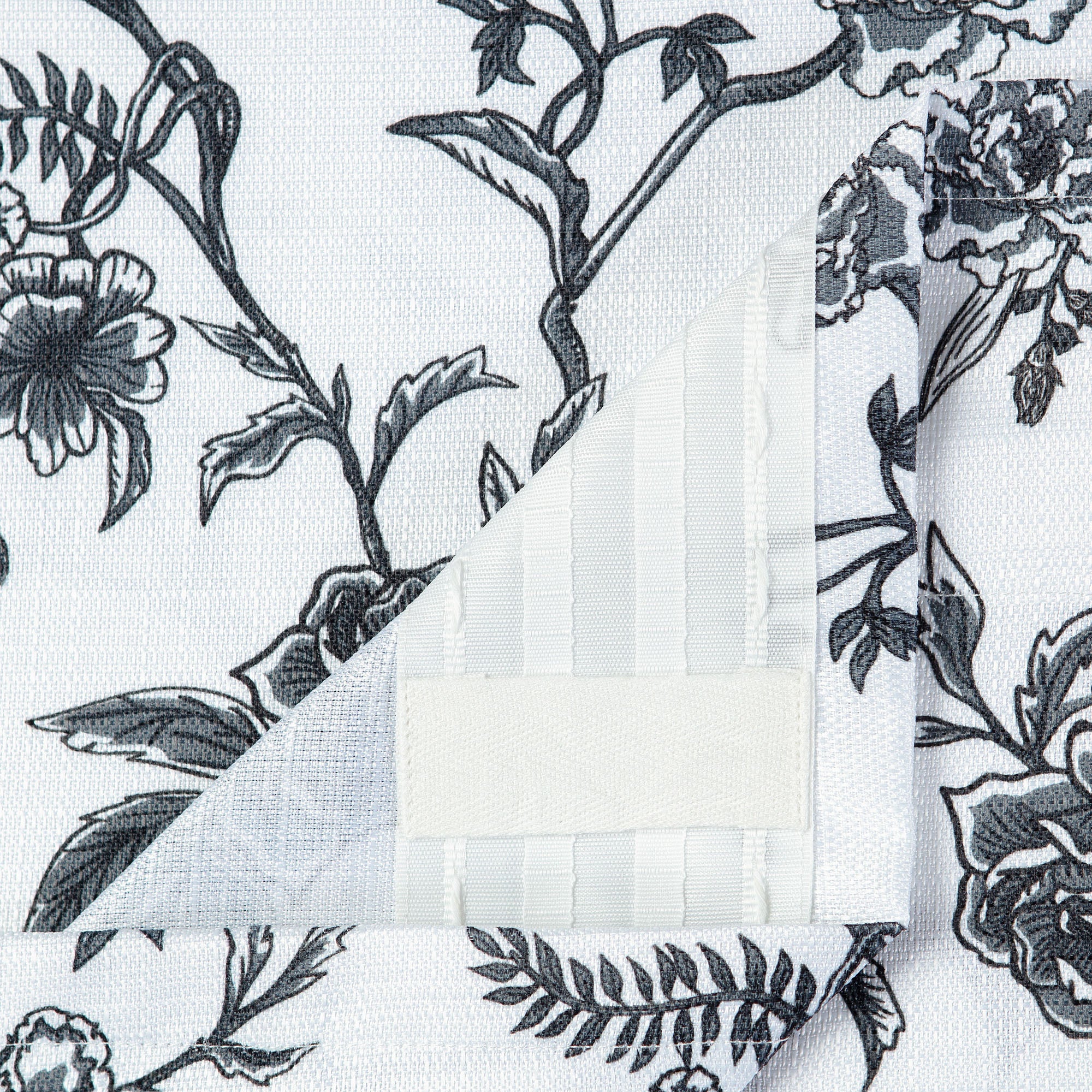 Faux Linen Toile Room Darkening Curtains