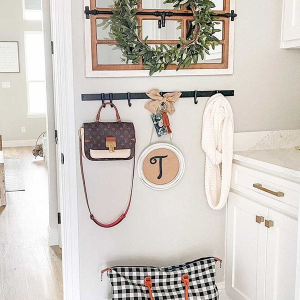 Easy Mount Handcrafted Wall Mounted Pot Rack