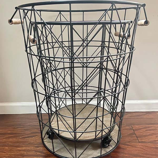 OVERSIZED Geometric Metal Rolling Baskets, Set of 2 | DES Exclusive