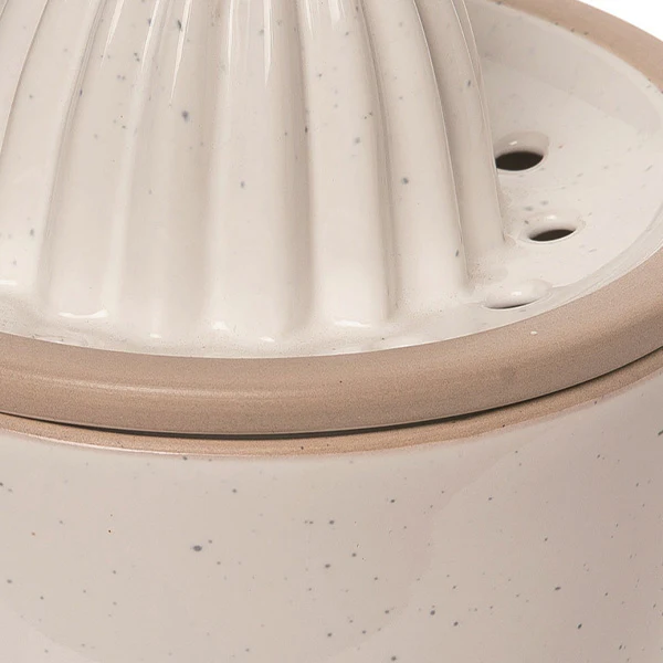 Cream Stoneware Hand Juicer