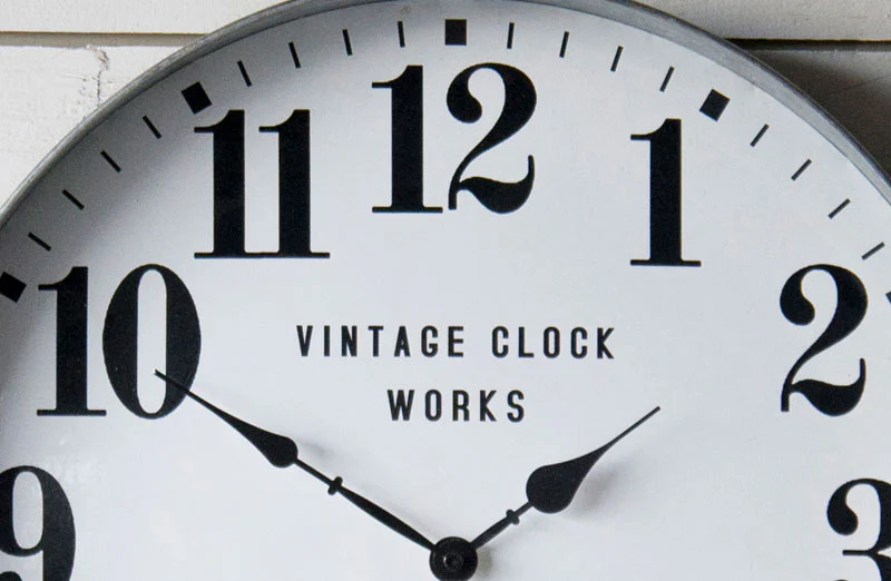 Chippy Enamel Tray Wall Clock