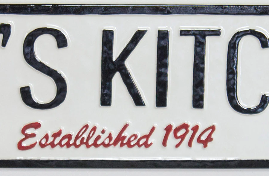 Mom's Kitchen Classic Farmhouse Embossed Sign