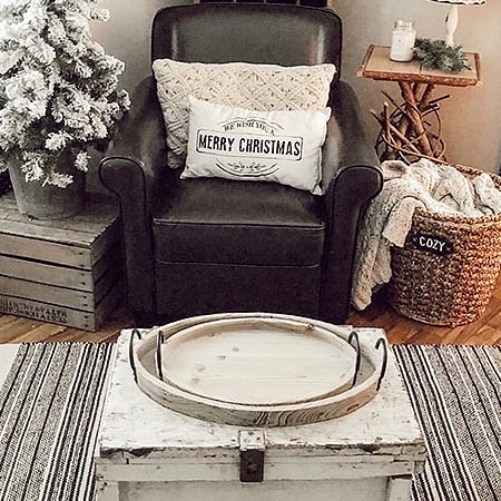 Wooden Trays with Handles, Set of 2