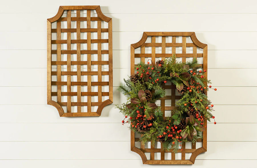 HUGE Tobacco Basket Wall Decor, Set of 2