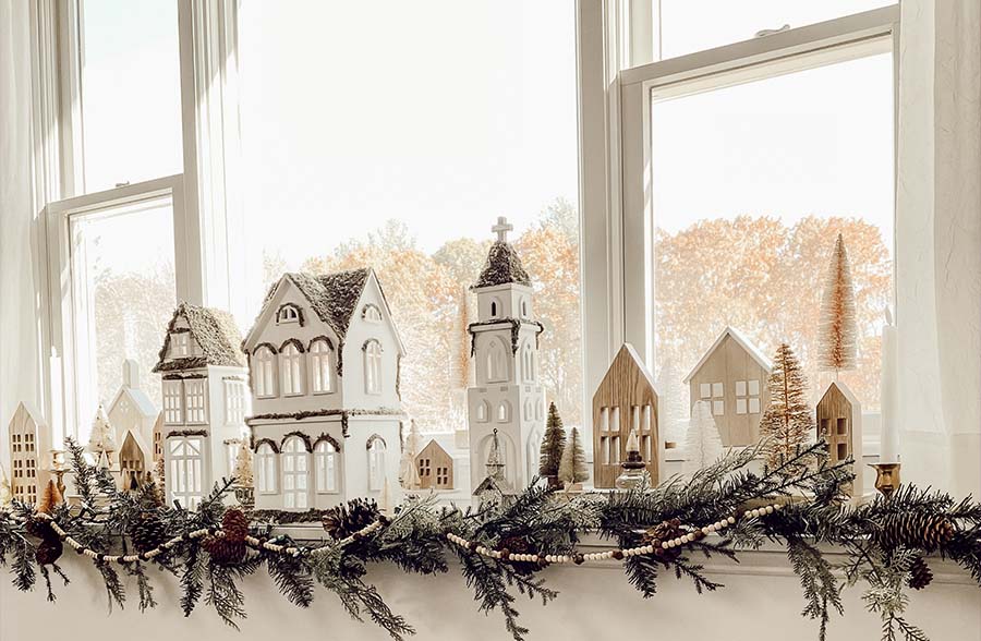 72 Inch Wooden Beaded Garland with Bells | Handmade in the USA