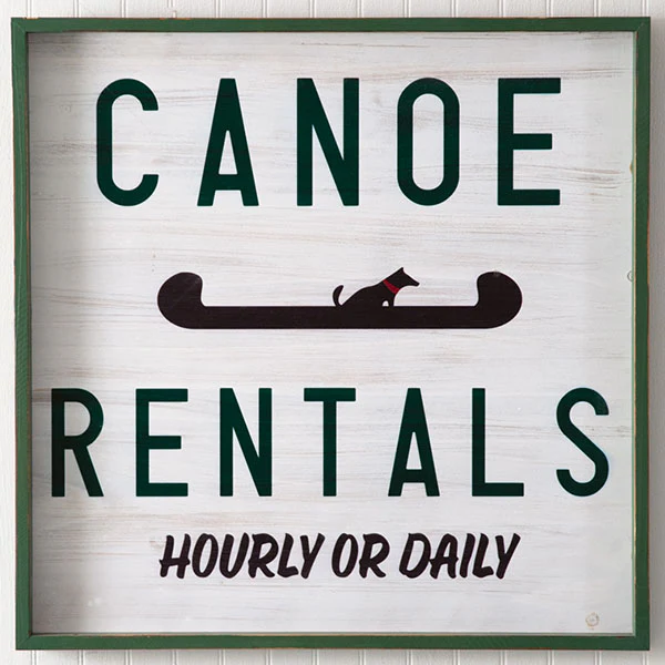 Canoe Rentals Sign