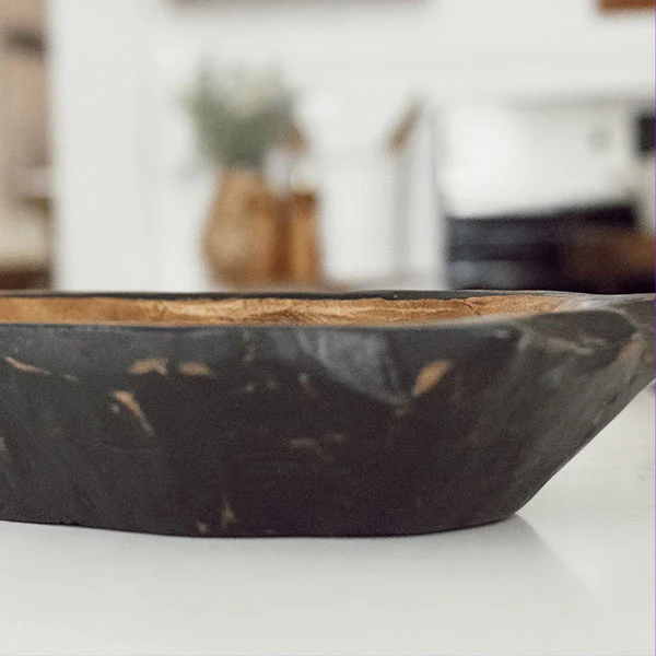 Handmade in Mexico Handcarved Modern Farmhouse Dough Bowl