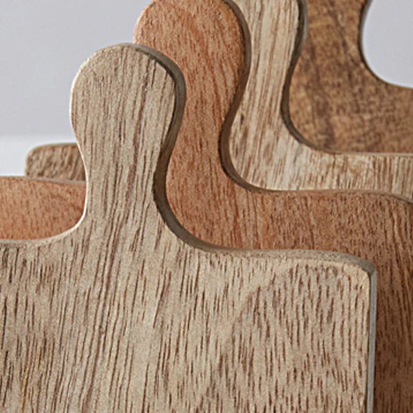 Cutting Board Coaster Set with Caddy