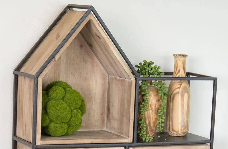 Modern Farmhouse Cubby Wall Shelf