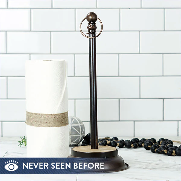 Brushed Bronze Metal Paper Towel Holder