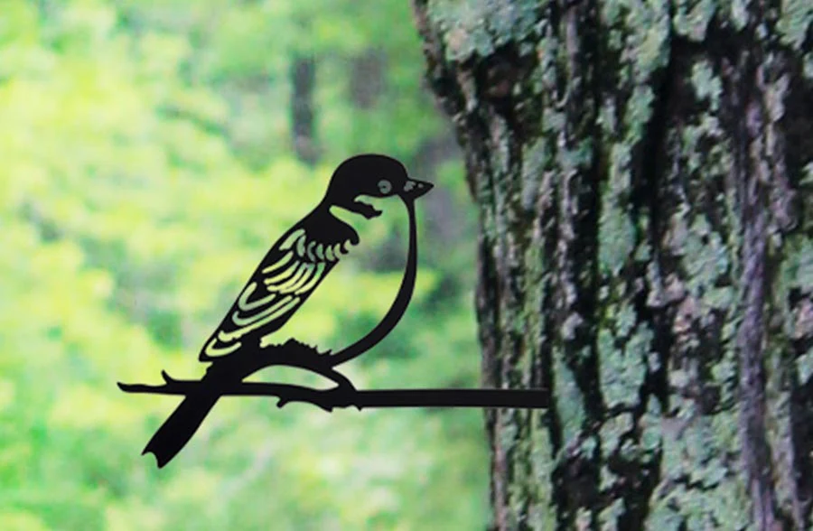 Bird Perch Iron Stakes, Set of 2