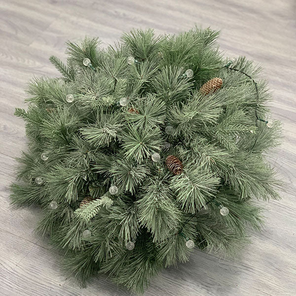 Faux Pine LED Centerpiece with Timer