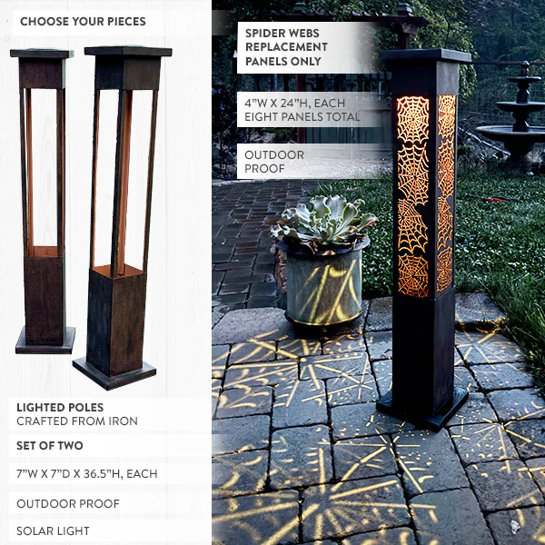 Interchange-a-glow Series: Spider Web Light Pillars