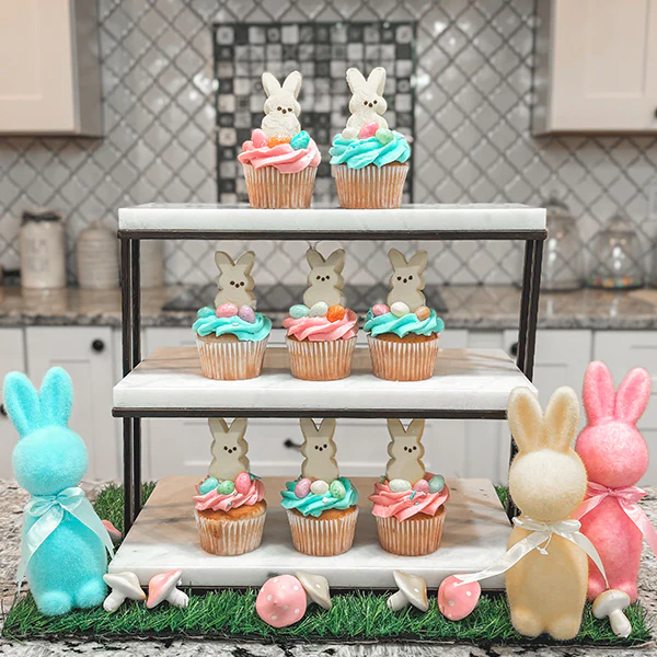 Marble Three Tiered Dessert Stand