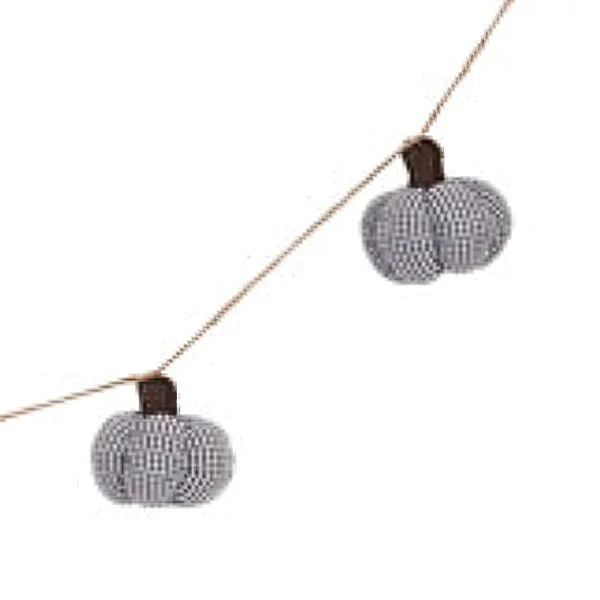 Felt Buffalo Check Pumpkin Garland
