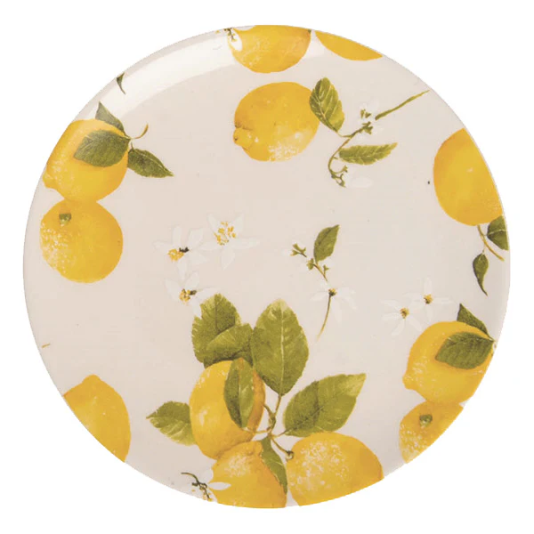 Fruity Fun Lemon Appetizer Plates, Set of 4