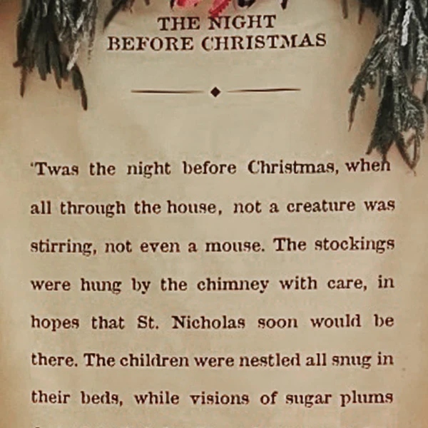 The Night Before Christmas Wall Canvas