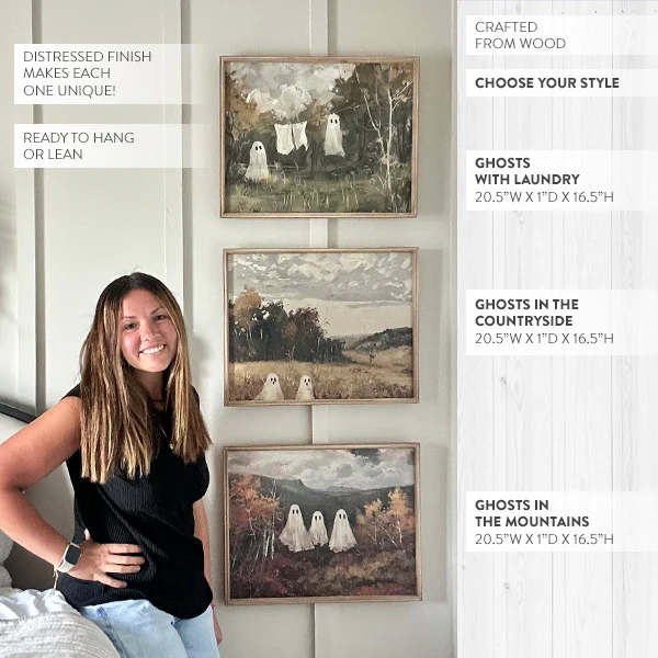 Framed Ghost Wall Decor, Choose Your Style