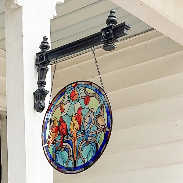 Stained Glass Bird Sign With Bracket Option | Our