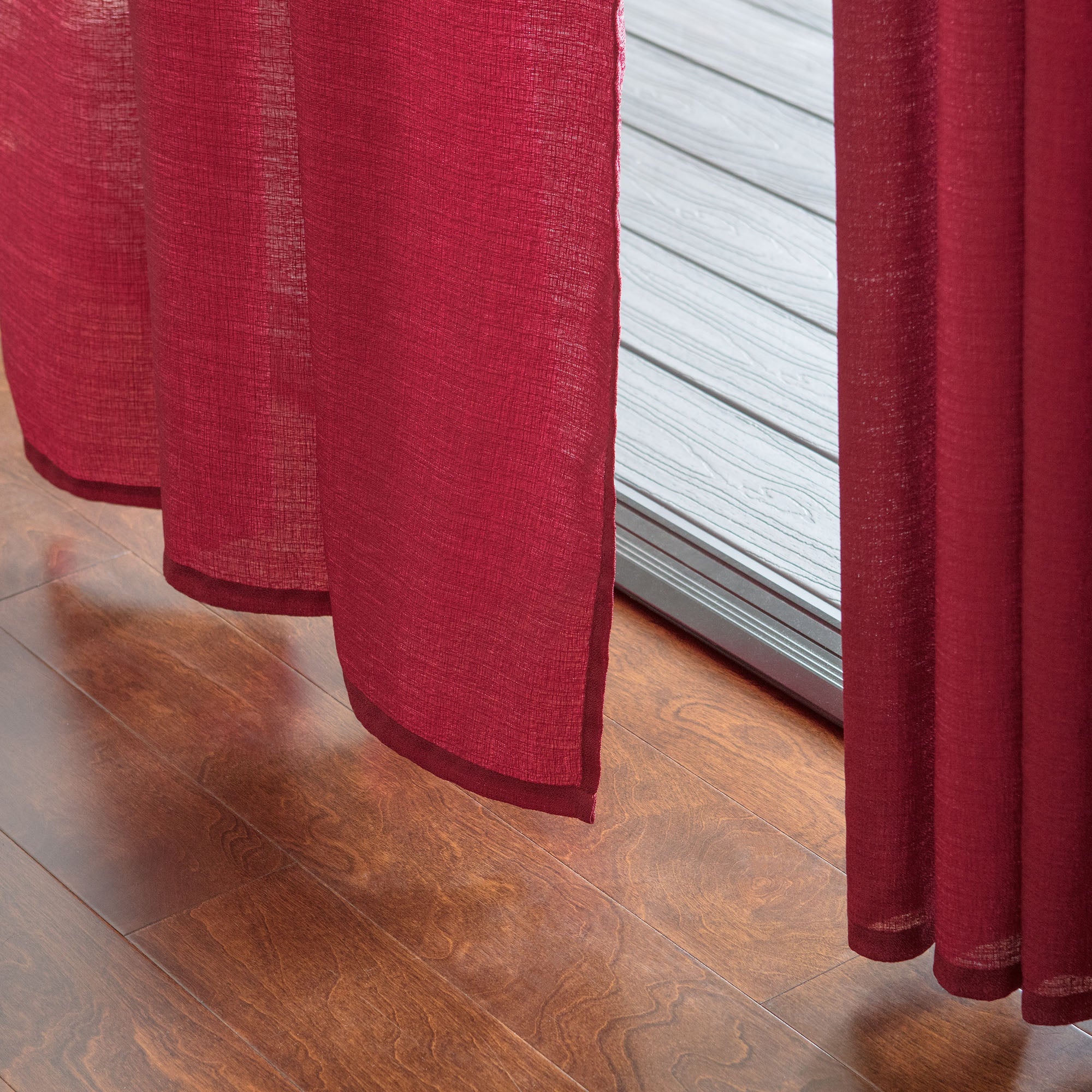 Faux Belgian Flax Solid Curtains