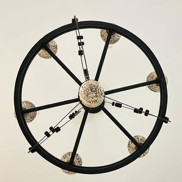 Rustic Modern Six Light Chandelier