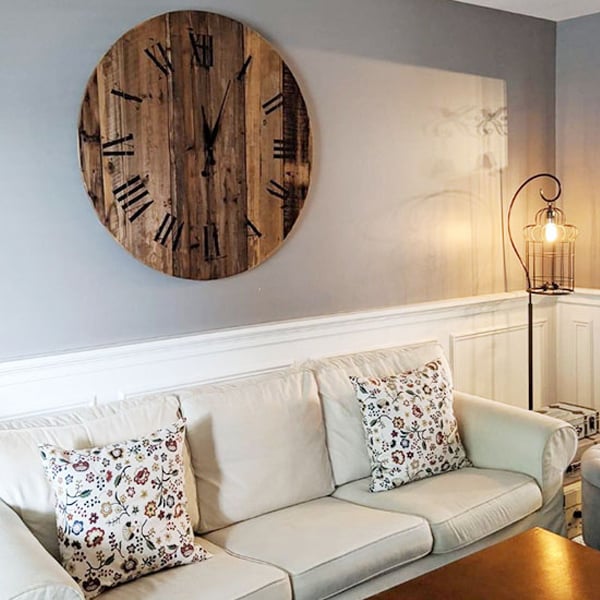 MASSIVE Repurposed Electric Reel Wooden Spool Wall Clock