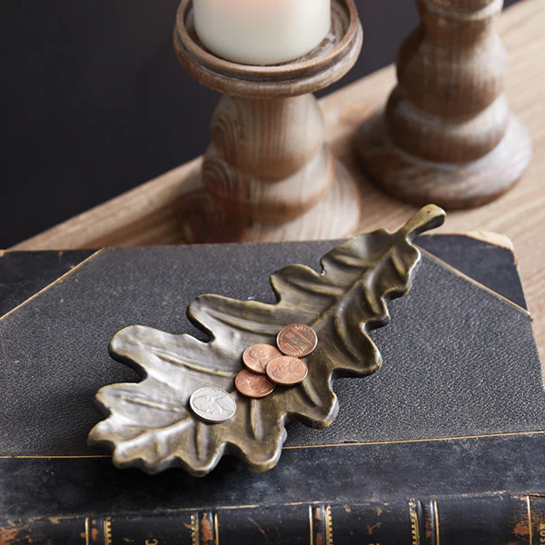 Oak Leaf Trinket Dishes, Set of 2