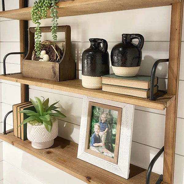 Three Tier Rustic Wall Shelf